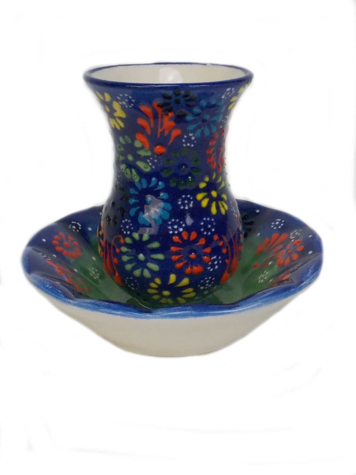 Ceasca turceasca pentru  ceai cu farfurioara din ceramica